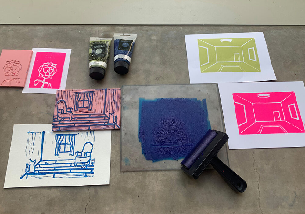 Tools to create linocut prints