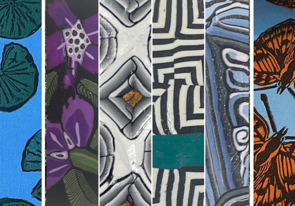 Colorful printed fabrics