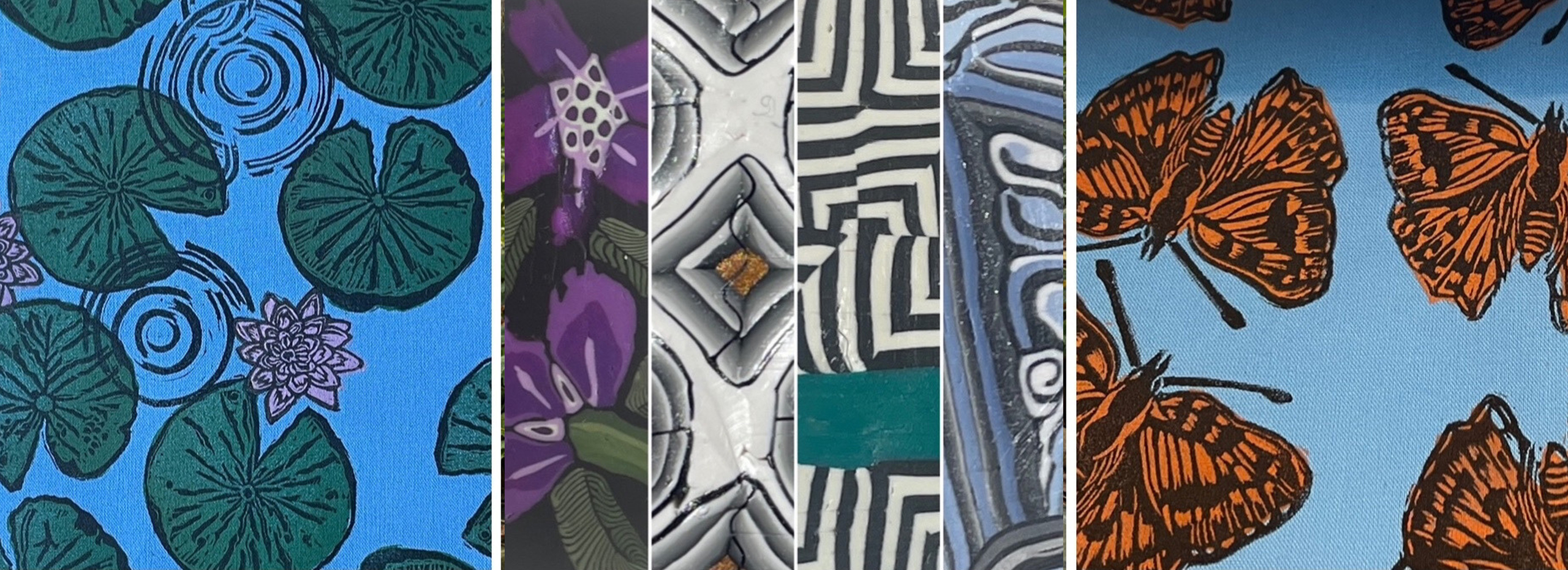 Colorful printed fabrics