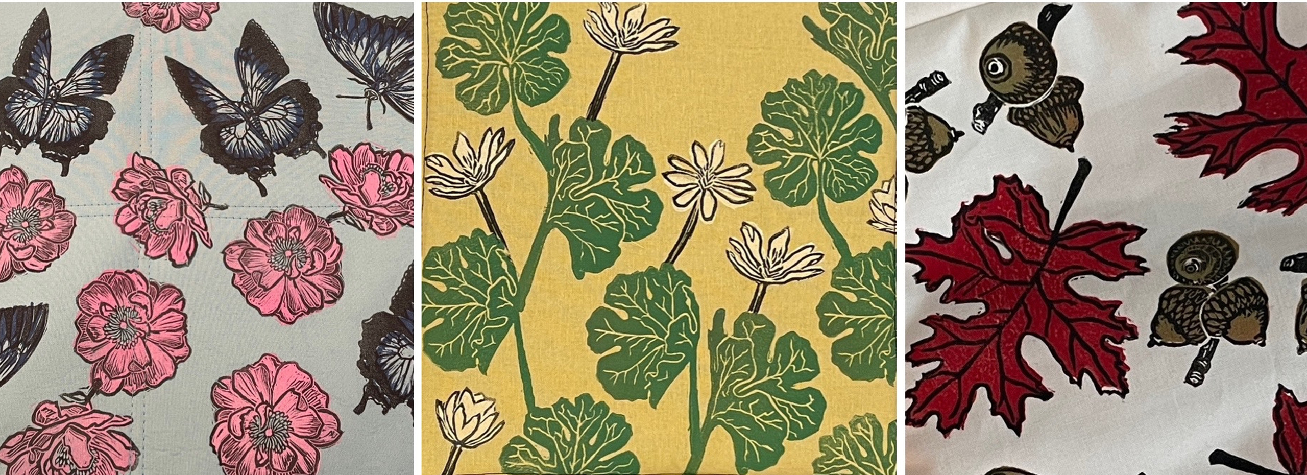 Colorful printed fabrics