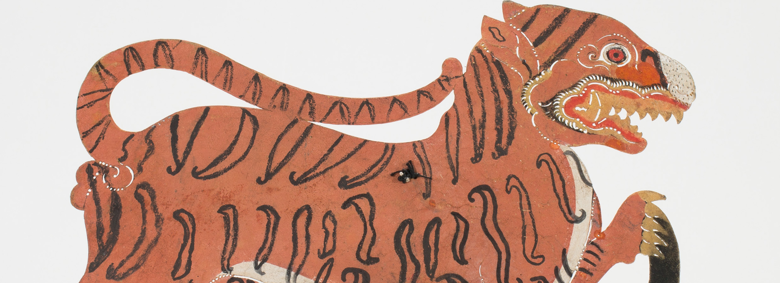Portion of a tiger shadow puppet