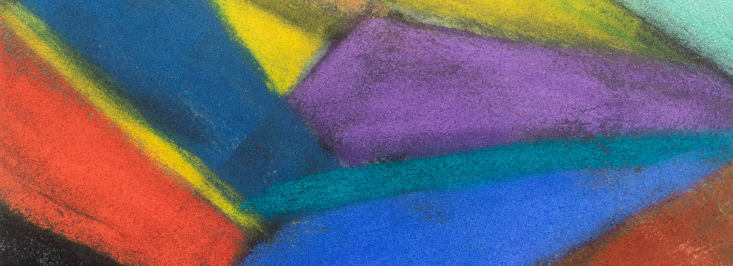 Overlapping, colorful geometric shapes