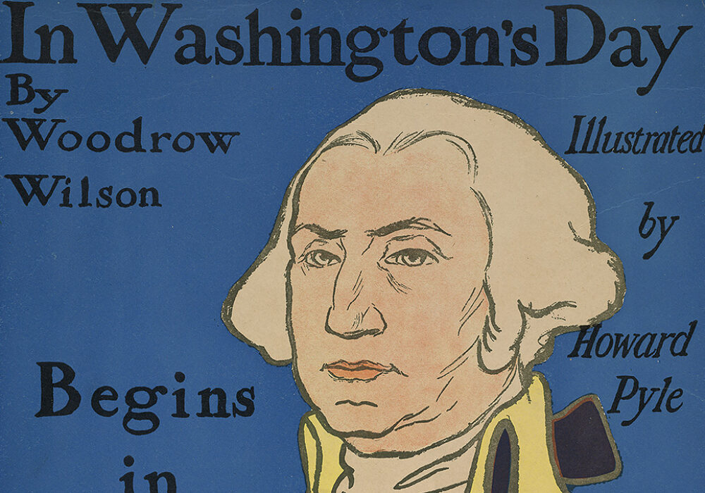 Color drawing of George Washington on Harper's Magazine cover